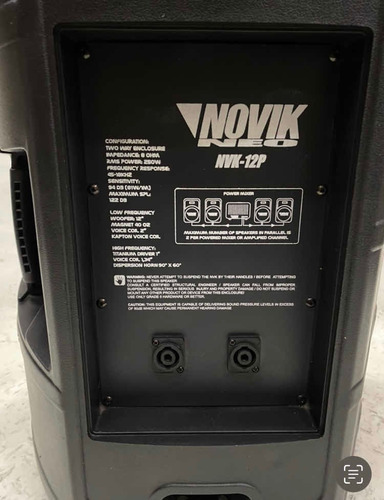 Caixa Acustica Novik Nvk12p 250w Novo Passiva Mostruario