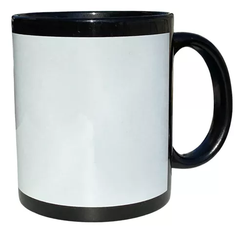 Taza de color negro de cerámica con ventana blanca SublimArts® de 11oz,taza  con ventana blanca sublimacion,taza negra sublimar sublimarts,taza con  ventana blanca sublimar,taza con ventana blanca negra sublimable,Taza con  ventana blanca Negra,Tazas