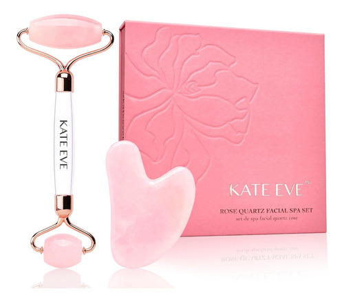 Kate Eve Jade Roller Gua Sha - Juego De Herramientas Faciale