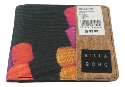 Billetera Billabong De Poliuretano Con Lona Sublimada