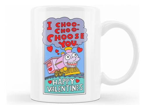 Taza Lisa Simpson Tarjeta I Choo Choo Choose You Cerámica