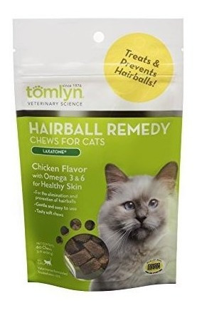 Natural Hairball Remedio Mastica Para Gatos,