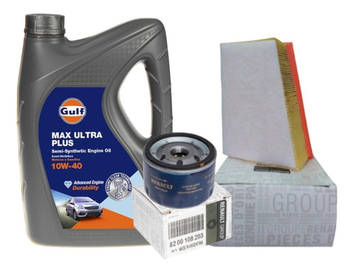 Imagen 1 de 8 de Aceite Y Filtro Aire Original Renault Kangoo K4m 1.6 16v