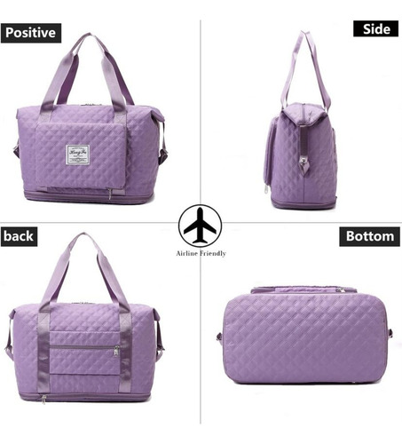 Imagen 2 de 7 de Bolso De Mano Plegable Gran Capacidad Ideal Para Tus Viajes
