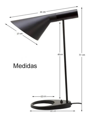 Imagen 3 de 8 de Lámpara De Mesa Minimalista Dirigible
