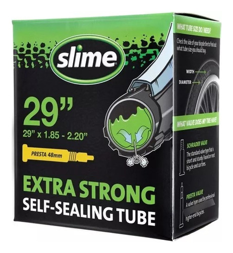 Cámara Bicicleta Antipinchazo Slime R 29 Válvula Presta Rpm