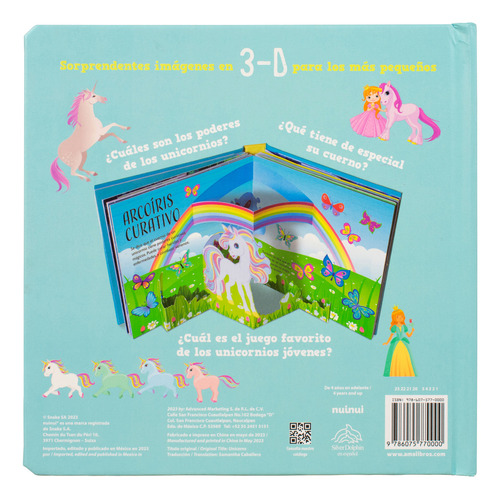 Unicornios. Increíble En 3d Pop-up / Pd., De Silver Dolphin. Editorial Silver Dolphin Infantil, Tapa Dura, Edición 01 En Español, 2023