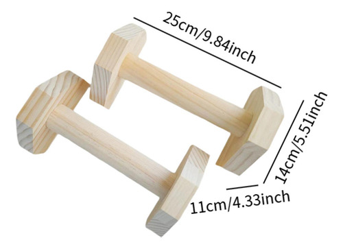 2 Piezas De Paralelas De Madera, Manijas De Flexiones De