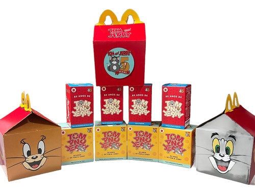 Coleção Completa 8 Bonecos Tom Jerry 85 Anos 2025