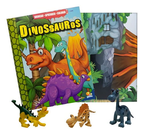 Livro Brincar Aprender Colorir Ii Com Dinossauros De Edicart Da Editora Todolivro