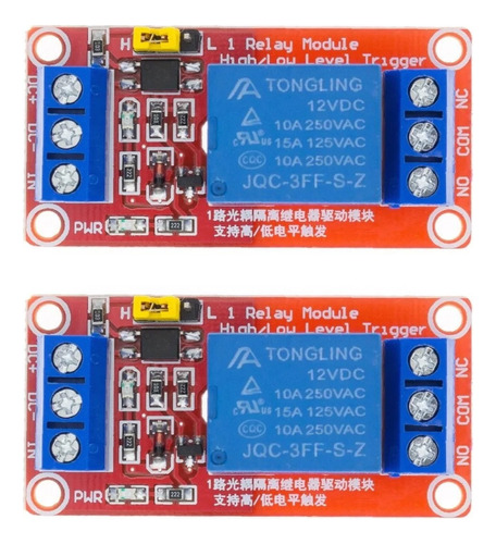 Módulo Relé 12v: Control Alto Y Bajo - Pack 2 Unidad