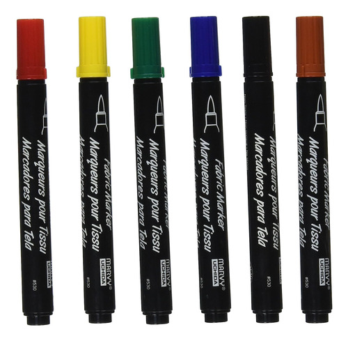 Set De 6 Marcadores De Colores Primarios - Uchida