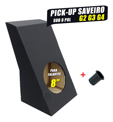 Caixa Vazia Trapézio 1 Sub De 8'' Saveiro G2 G3 G4 Com Duto