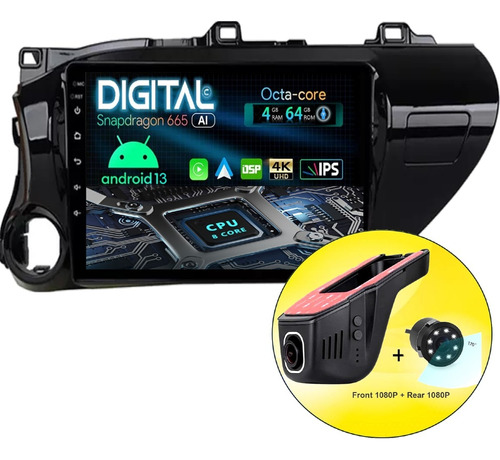 Radio Pantalla Android Toyota Hilux 2017/24