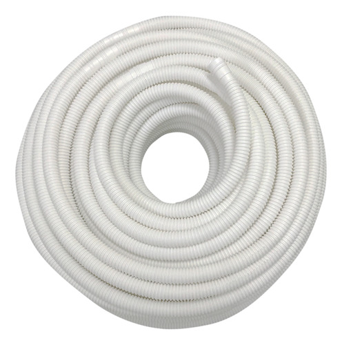 Mangueira Plástica Corrugada Dreno Split Conector Liso 50 Mt Cor Branco