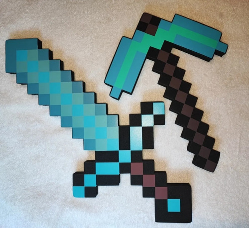 Set Espada Y Picota De Minecraft