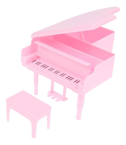1/12 Casa De Muñecas Mini Piano De Cola Instrumento Musical
