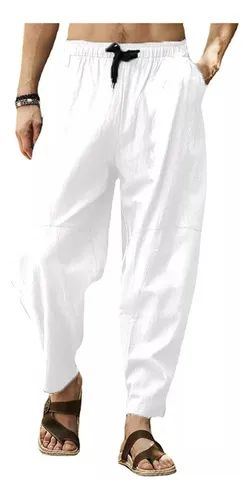 Pantalon De Tela Blanco MercadoLibre