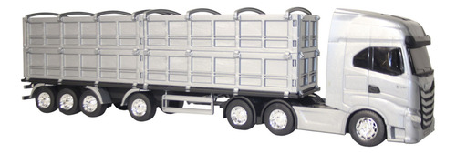 Carreta Iveco Graneleiro S-way Brinquedo Licenciado Cor Cinza