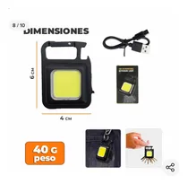 Comprar Linterna Recargable Led Cob Luz Potente Llavero Multiusos