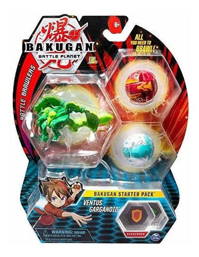 Bakugan Paquete De 3 Inicios, Ventus Garganoid, Criaturas Tr