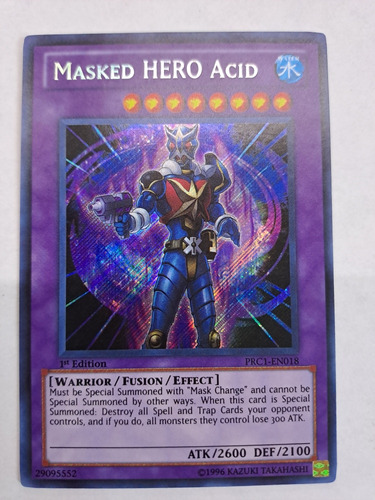 Masked Hero Acid Prc1-en018 Secret Rare Yugioh 