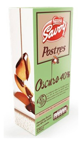 Caja De Chocolate Savoy Para Postres 40% 4und