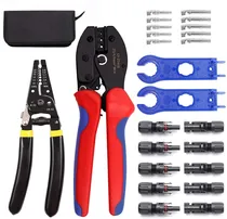 Comprar Kit Pinzas Ponchadoras Conectores Mc4 Crimpadora Panel Solar