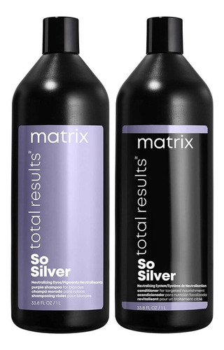Matizador So Silver Matrix Shampoo Y Acondicionador 1 Lt
