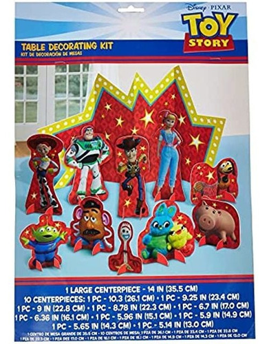 Pixar Toy Story - Decoración De Mesa De 4 Plazas, 1 Juego