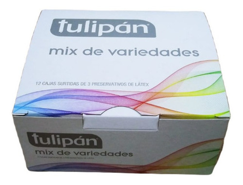 Imagen 1 de 3 de Tulipán Mix Preservativos Surtidos 12 Cajitas X 3