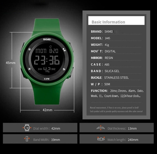 Imagen 7 de 8 de Reloj Mujer Skmei Deportivo 1445 Digital Sumergible 5atm