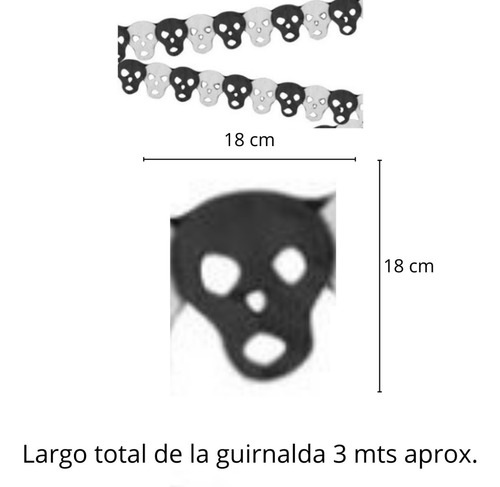 Imagen 3 de 10 de 5 Guirnaldas Halloween Fantasma Calabaza Araña Calavera Deco