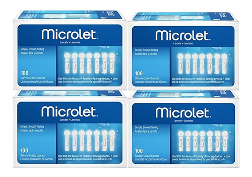 Contour Microlet Lancetas Paquete Con 400 Lancetas