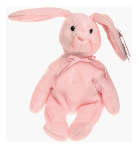 Ty Beanie Baby Coleccionable '' Hoppity '' Pink Rabbit