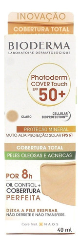Protetor Solar C/ Cor Bioderma Photoderm Cover Touch Fps50+