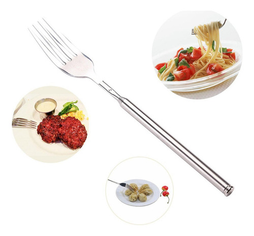 Tenedor Extensible Para Postre, Cubiertos Portátiles