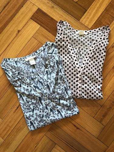 2 Remeras Manga 3/4 H&m Impecables Talle Xs