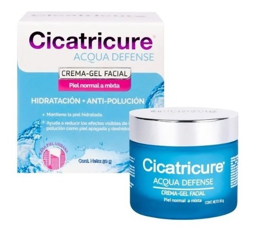 Cicatricure Gel Crema Facial Acqua Defense Hidratante X 50 G