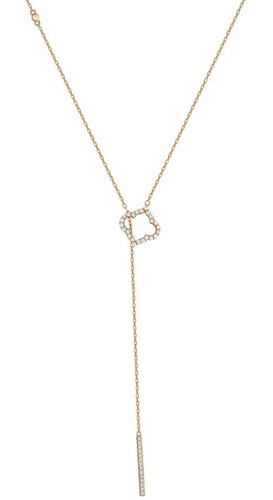 Rose Gold Royal Clover And Bar Lariat Necklace