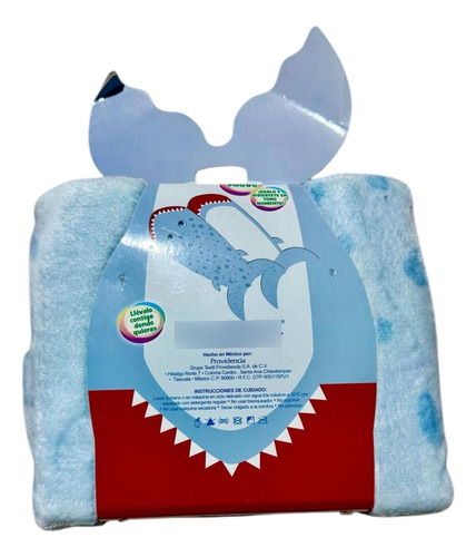 Frazada Infantil Cola De Tiburón Gris Tiburón