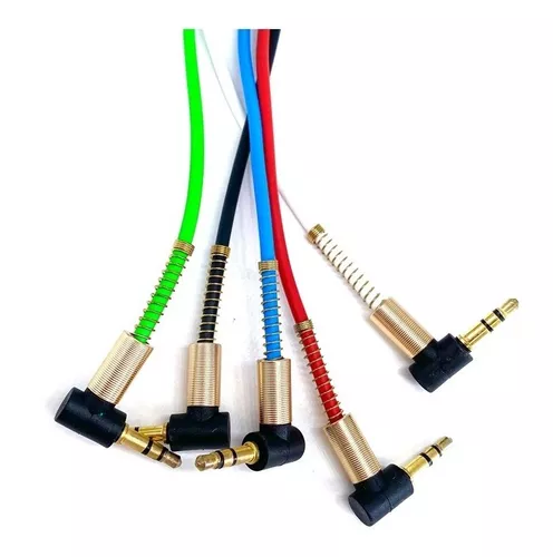 10 Pz Cable Auxiliar 1mt Entrada Tipo L Y Una Normal T2844