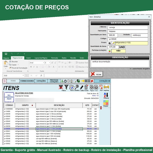 Planilha De Cotação E Comparação De Preços