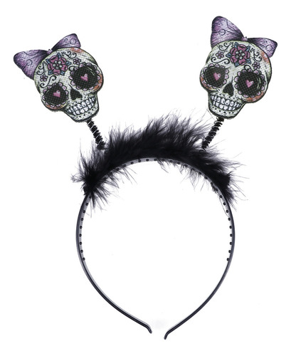 Diadema De Calavera De Halloween Con Colores Y Estilos Aleat