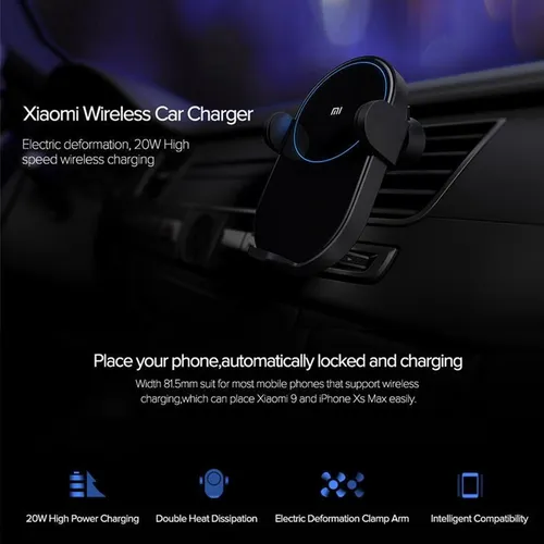 Cargador Inalámbrico de Auto Xiaomi 20W