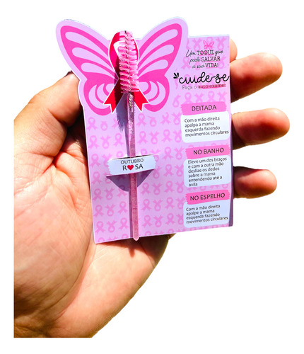 Mimo Cliente Outubro Rosa Escovinha Cilos Lash Design 30un