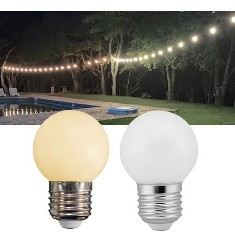 Kit 20 Lâmpada Led Bolinha 3w 3k E 6k Frio Varal Bivolt Ctb