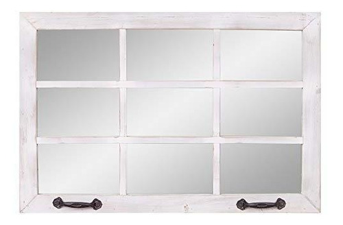 24x36 Espejo De Acento De Pared De Panel De Ventana Blanco A