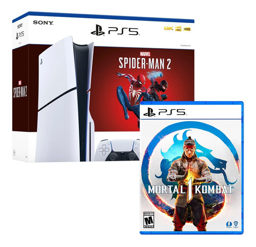 Consola Ps5 Slim Bundle Spiderman 2 + Mortal Kombat 1