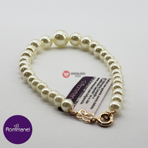 Pulseira Feminina Formada Por 31 Pérolas Rommanel